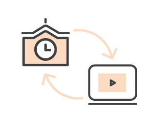 受講時間と受講方法の振替が可能